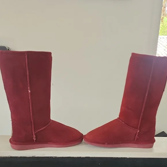 BearPaw Red Tall Winter Boots - Picture 4 of 7